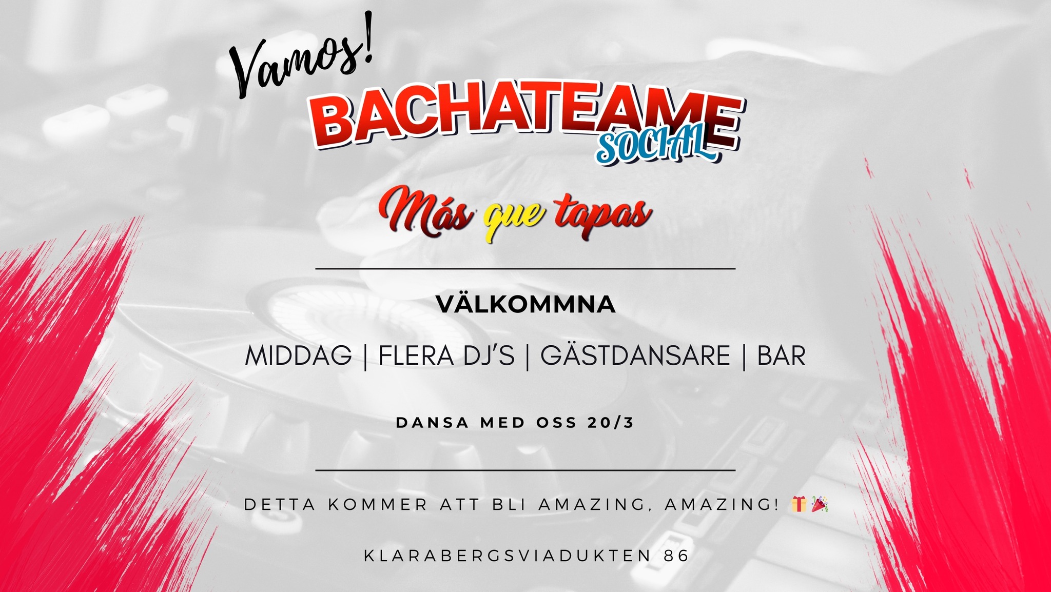 Bachateame Social - uppvärming inför festivalen Onsdag 20 mars
