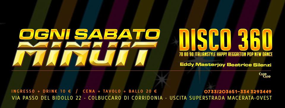 ☾Discoteca MINUIT☽ Sabato 24 Novembre