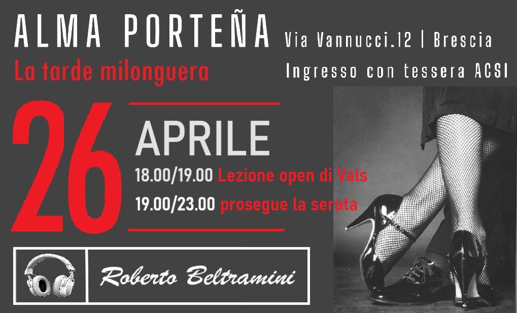 La tarde milonguera con lezione open di vals