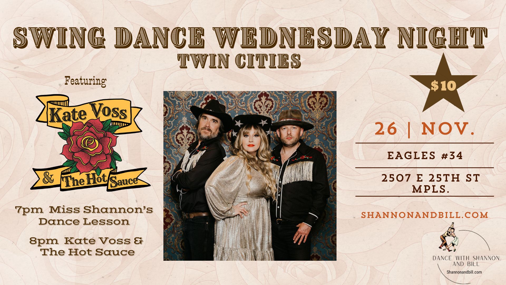 Kate Voss & The Hot Sauce at Swing Dance Wednesday 11 26