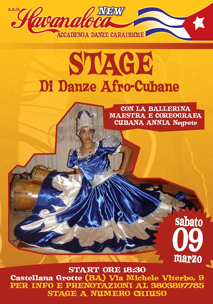 Stage di danze afro-cubane con Annia Negrete