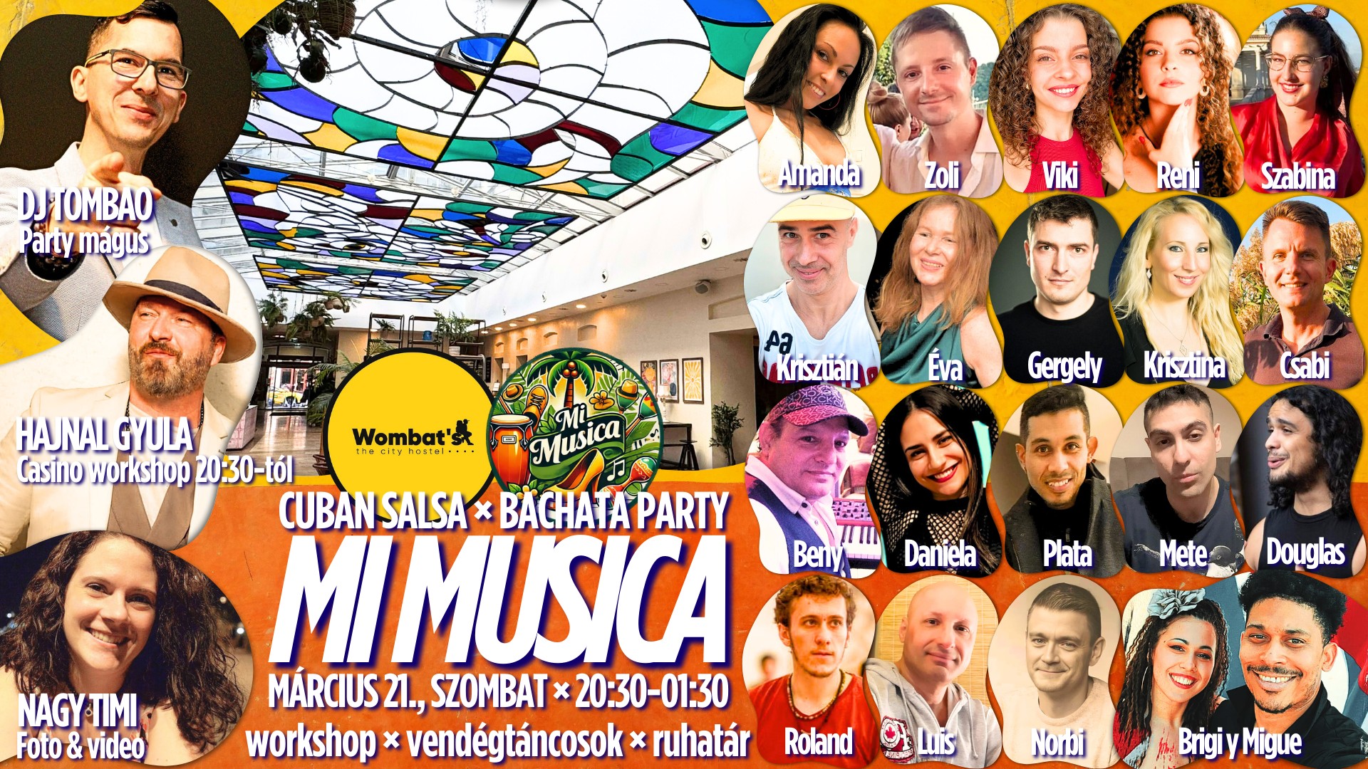 ⭐️Salsa-Bachata party 03.21.⭐️Hajnal Gyuszi WSH + vendégTÁNCOSOK⭐️Ruhatár⭐️Belváros: Deák térnél