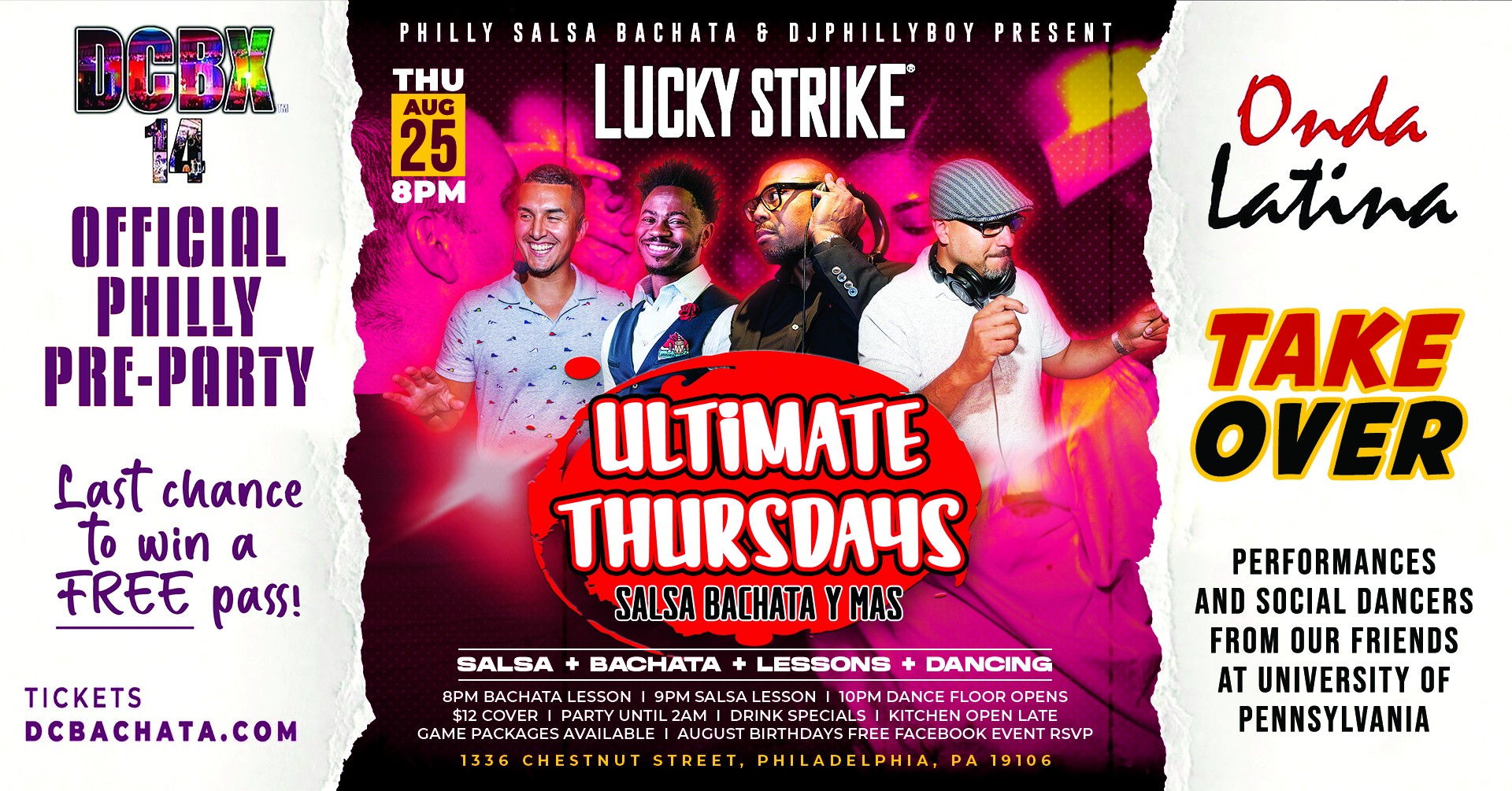 Ultimate Thursdays @Lucky Strike + DCBX14 Official Pre-Party + Onda Latina Takeover