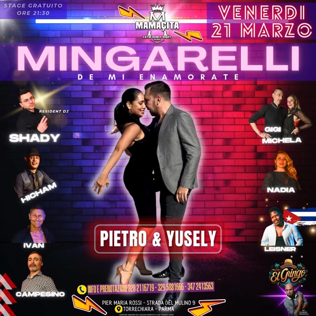 EVENTO con MINGARELLI PIETRO e YUSELY - Mamaรงita Salsa y Bachata