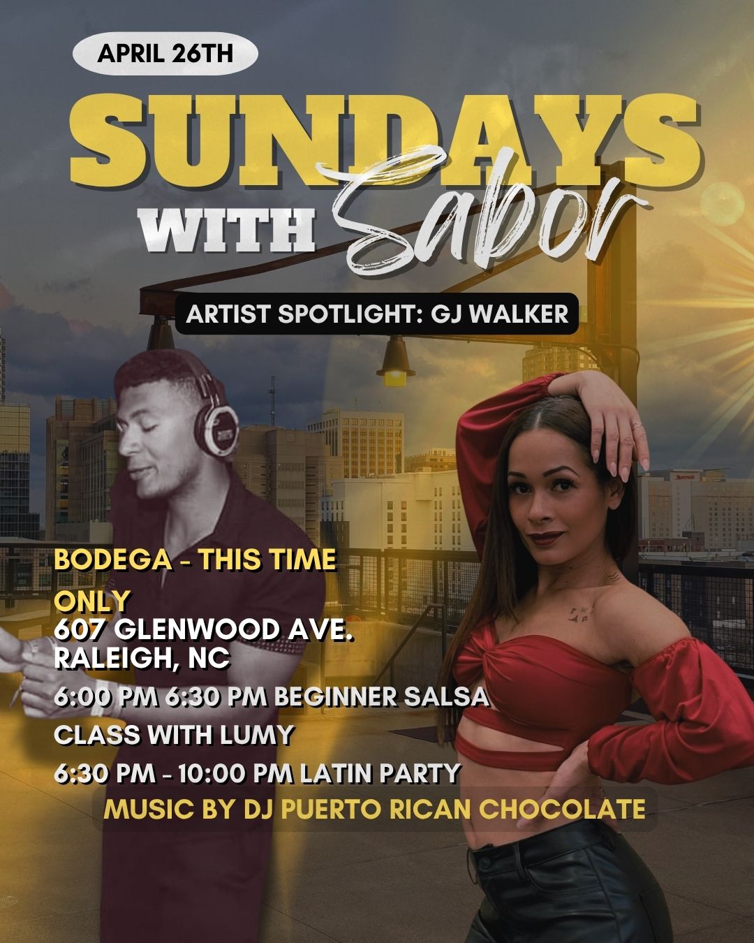 SUNDAYS WITH SABOR - AT BODEGA THIS SUNDAY ONLY