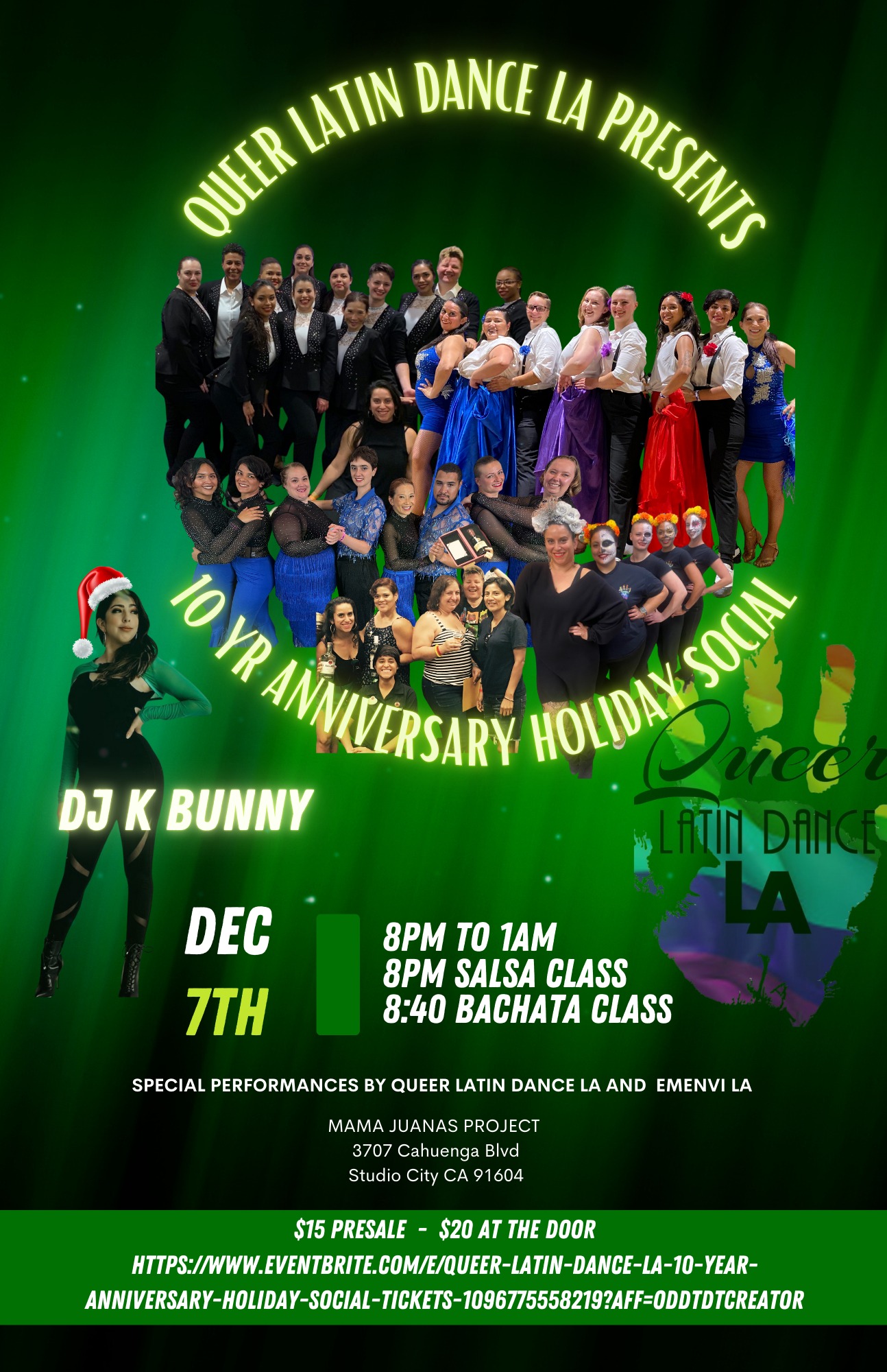 Today Queer Latin Dance LA 10 Year Anniversary and Holiday Party