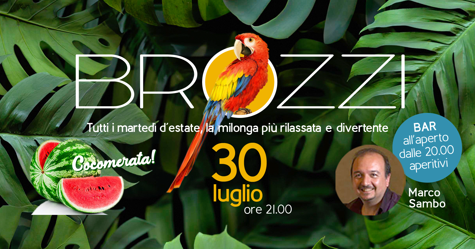 Milonga estiva a Brozzi dj Marco Sambo + Cocomerata