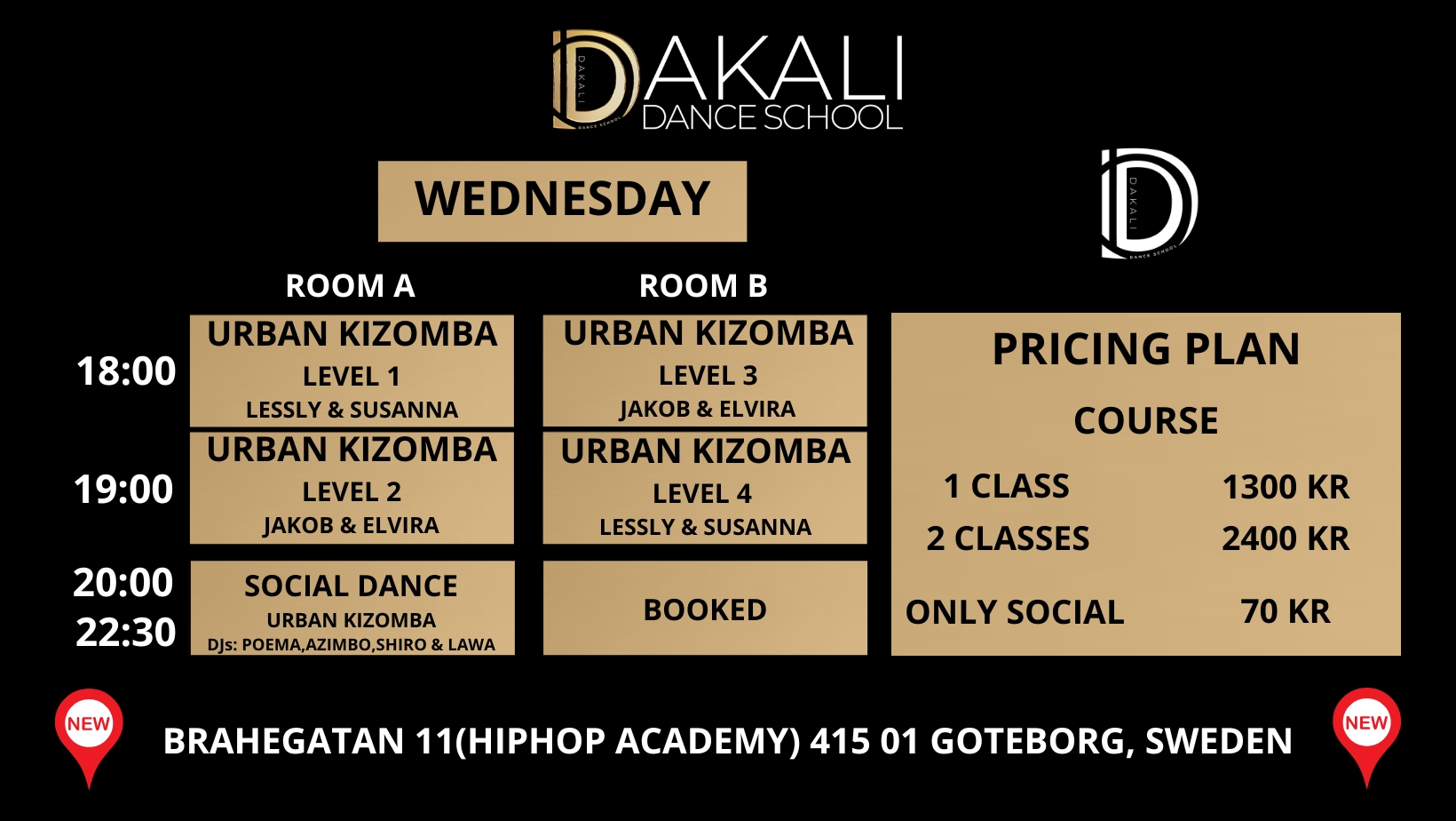 New courses! (Start 5th April)