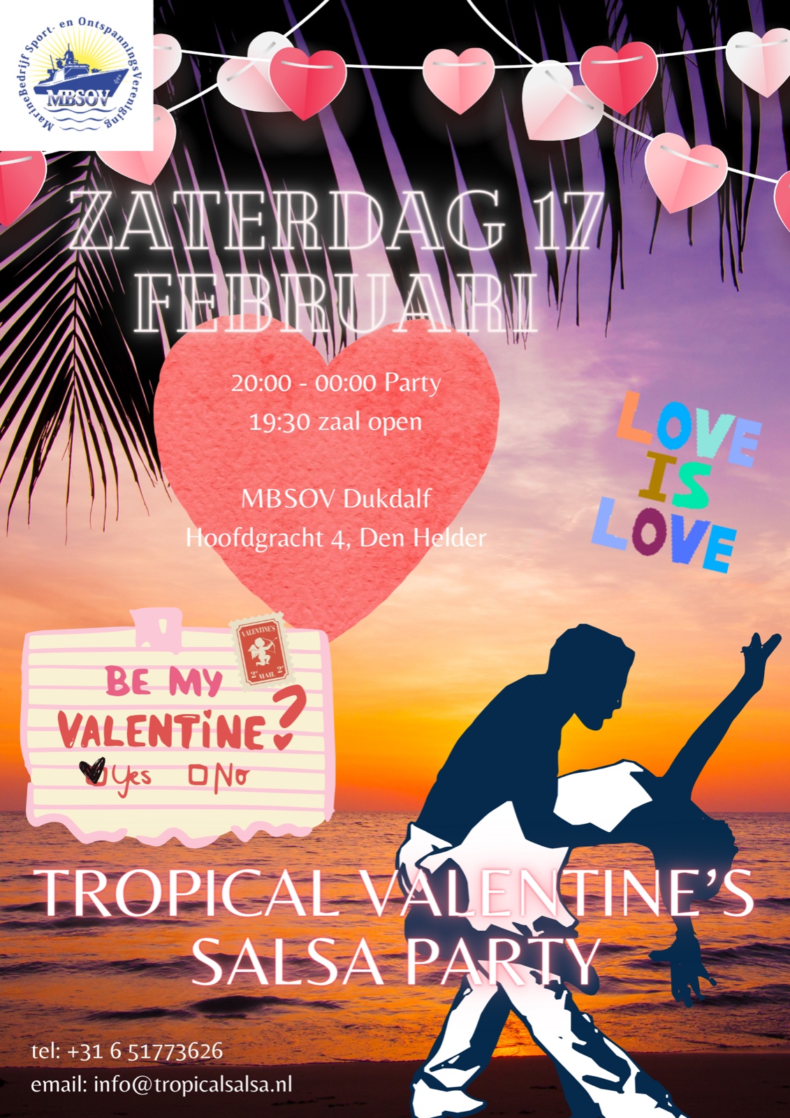 Tropical Salsa Valentine's Party