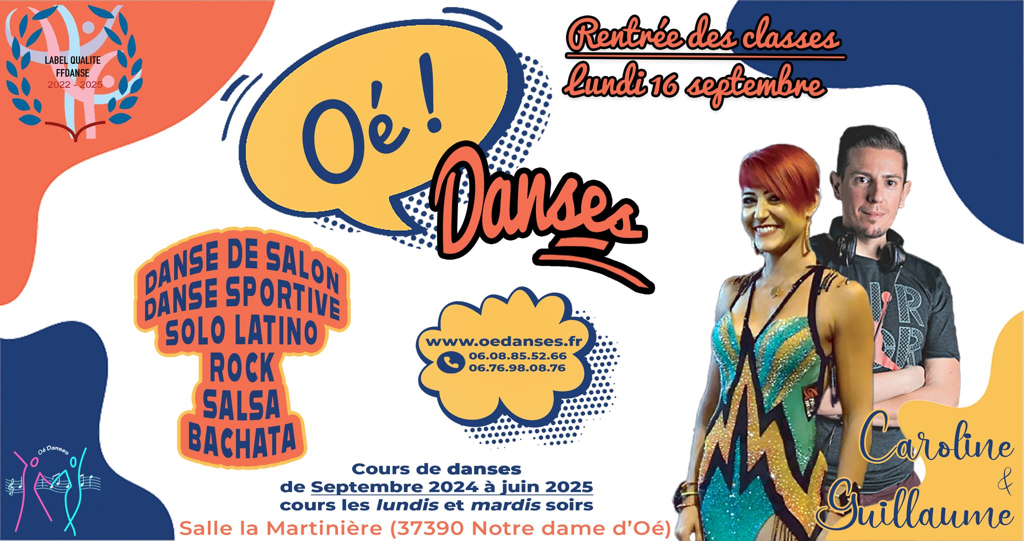 Oé Danses : danses de salon, Rock, salsa, bachata