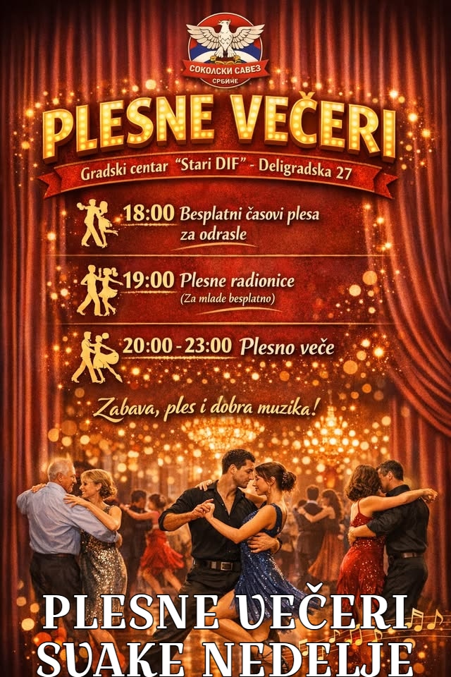 Plesne večeri NEDELJOM