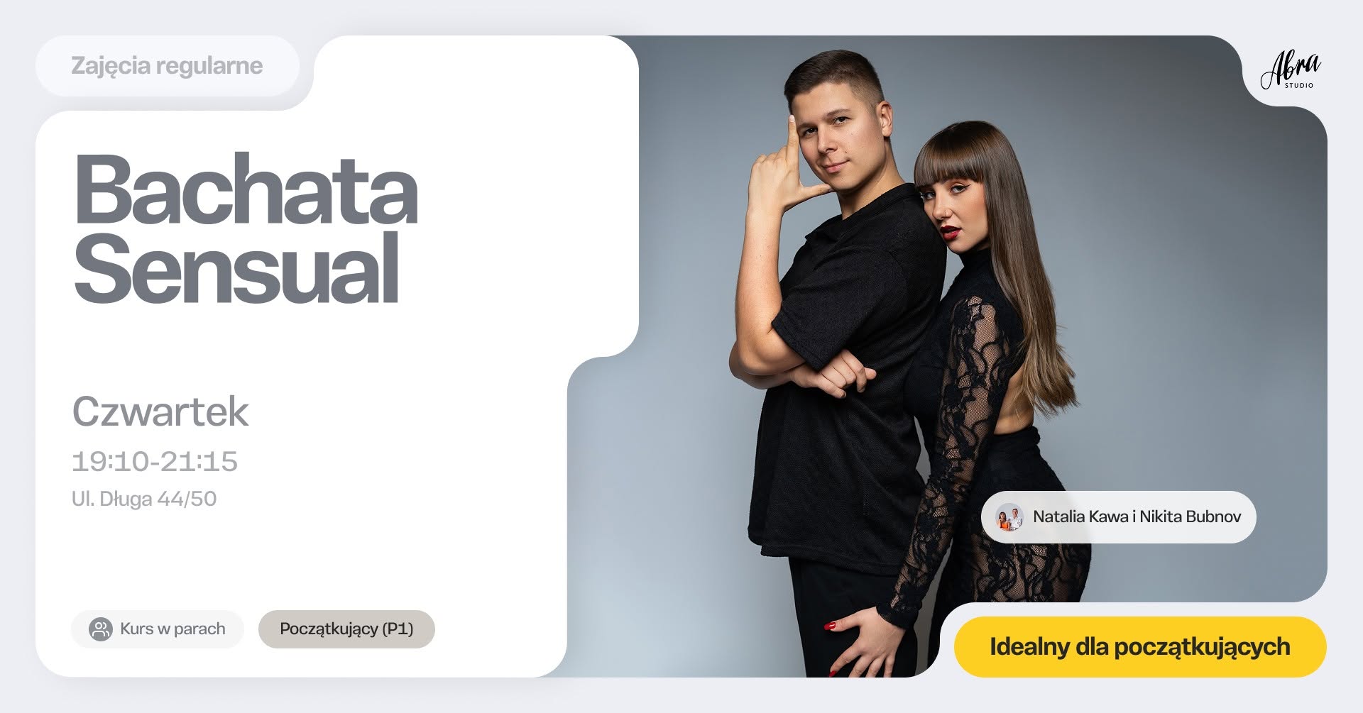Bachata Sensual z Natalią & Nikitą dla początkujących (P1)