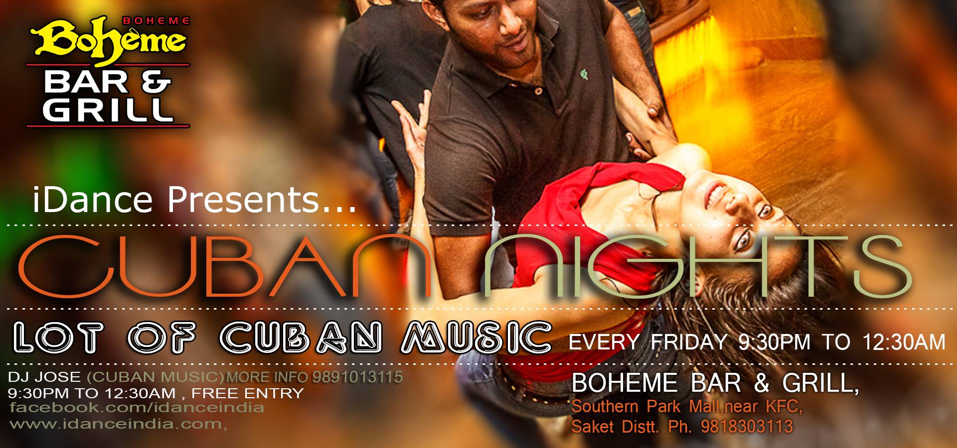 FRIDAY CUBAN NIGHTS at Boheme, Saket