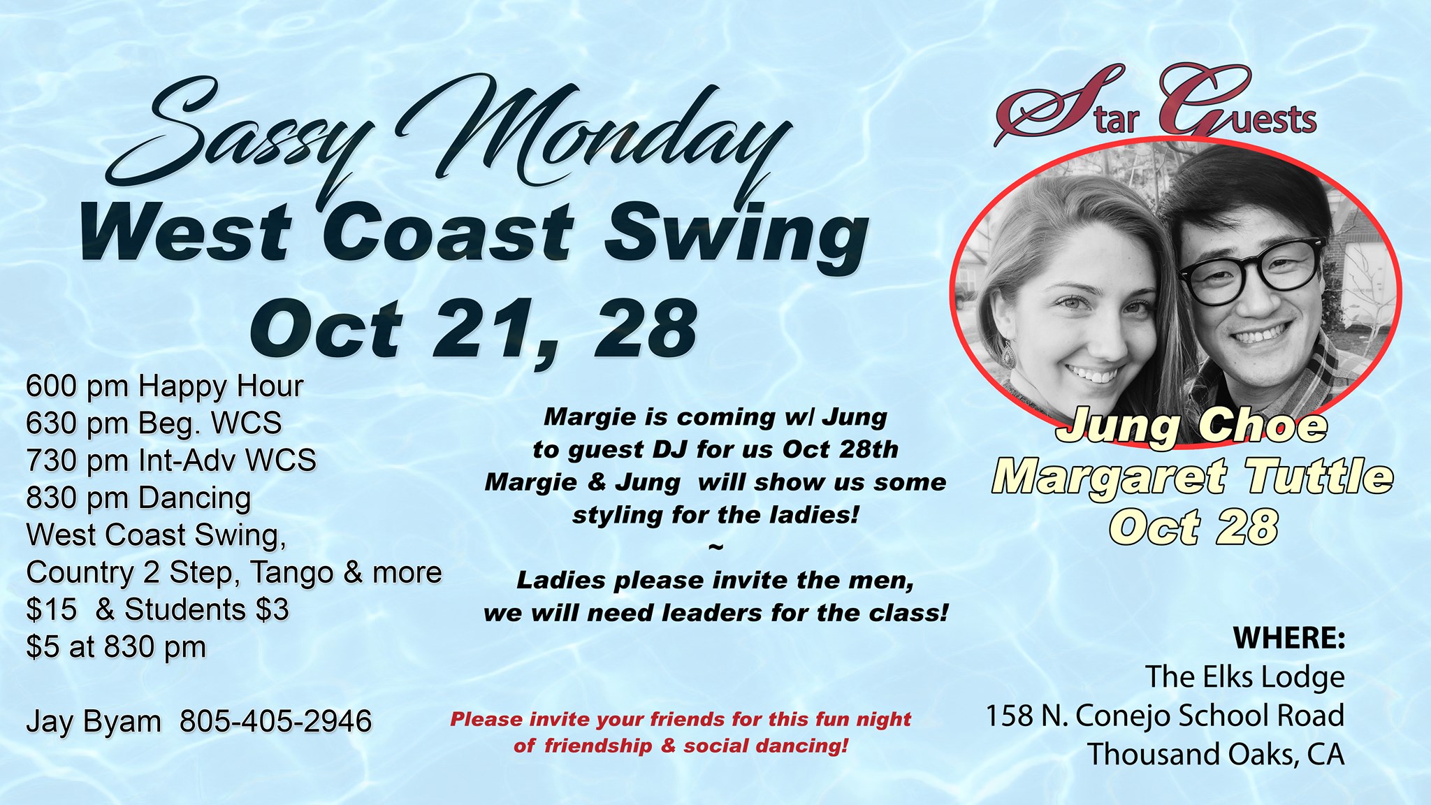 Sassy Monday West Coast Swing Jung & Margie Oct 28