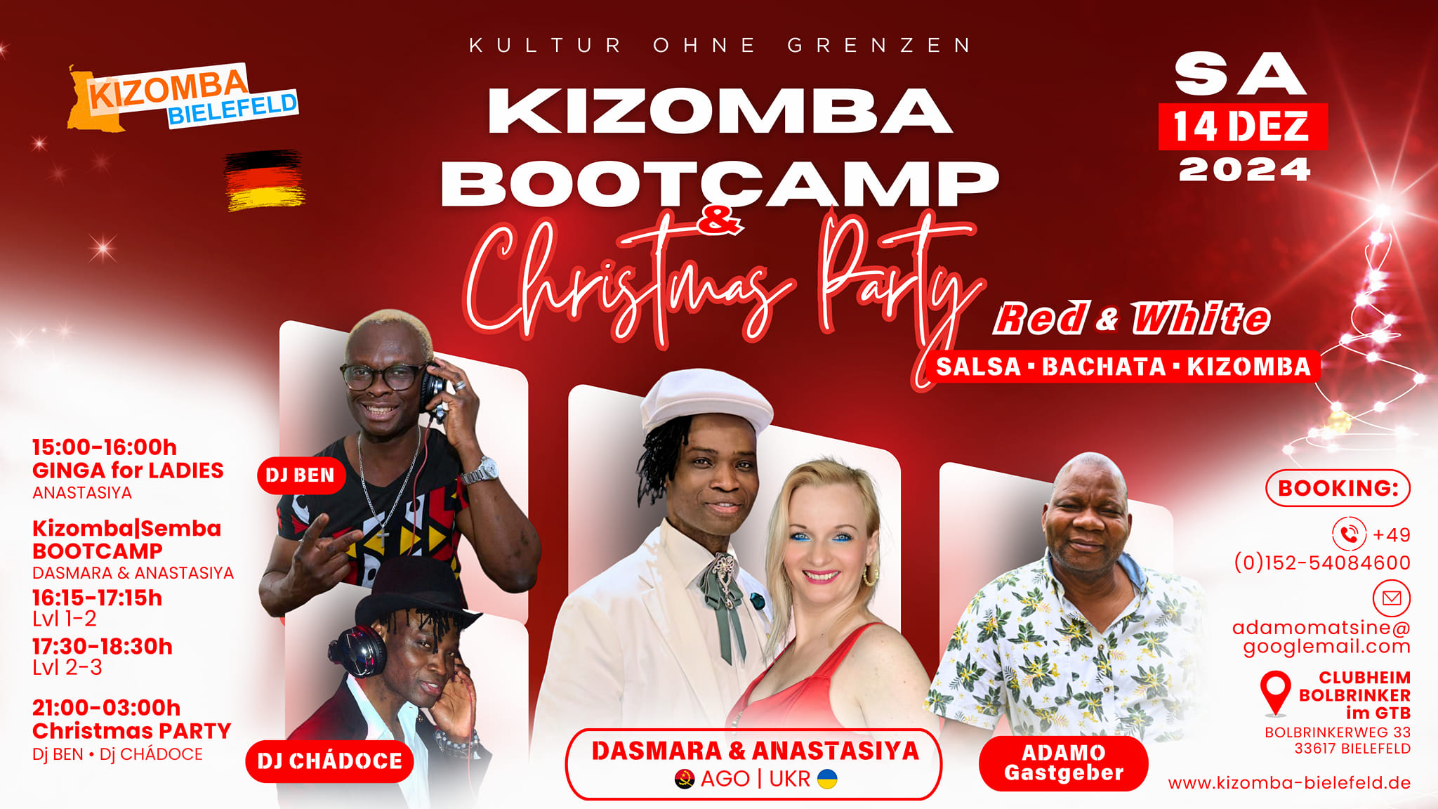 KIZOMBA BOOTCAMP & CHRISTMAS PARTY๐