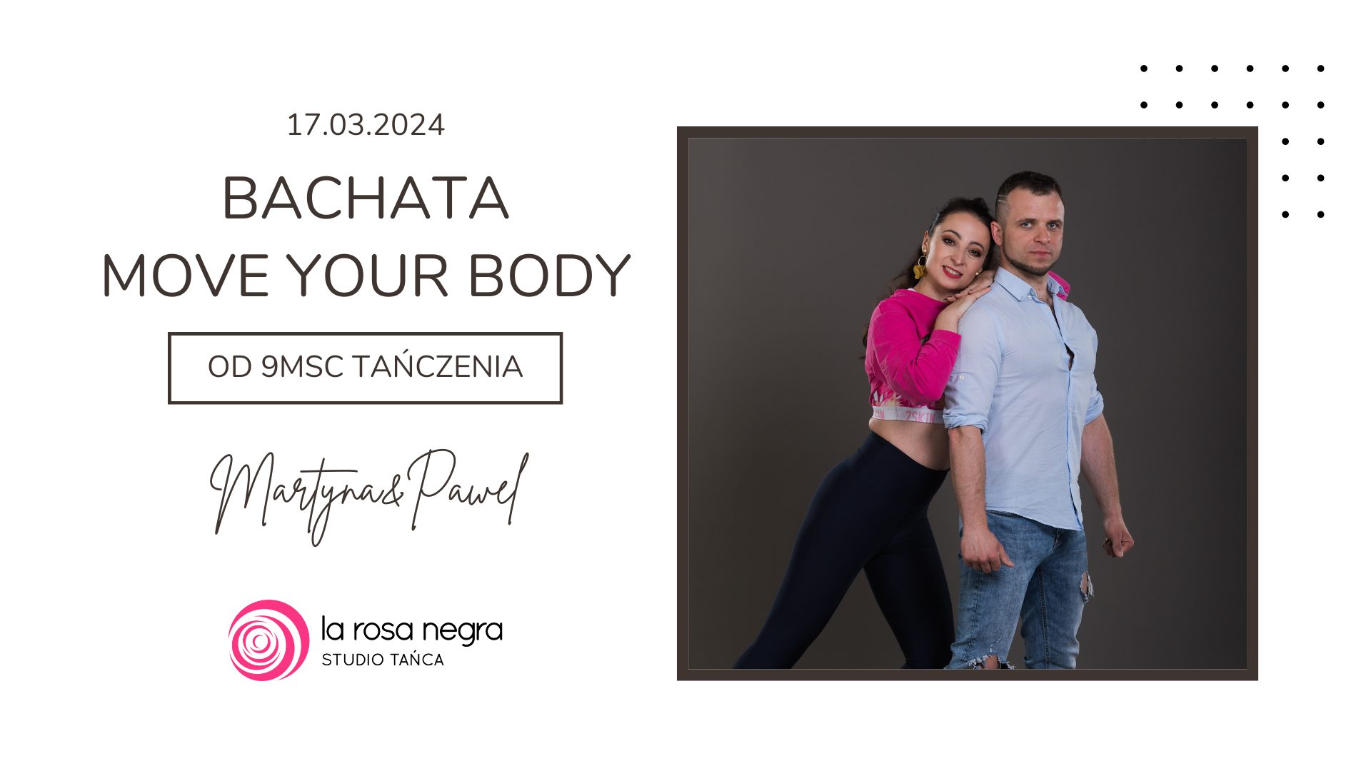 Bachata move your body z Pawłem i Martyną - zajęcia weekendowe
