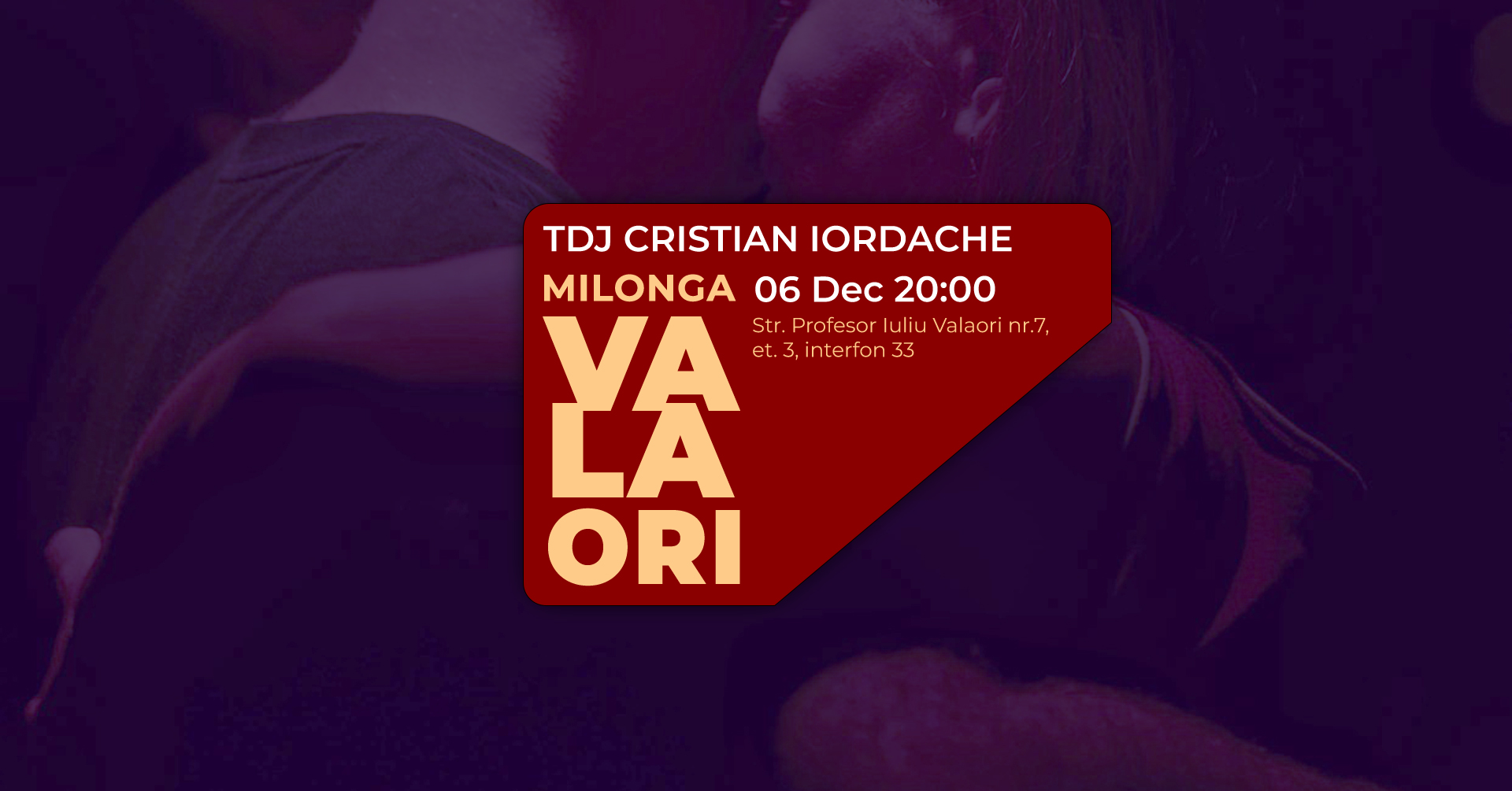 Milonga la Valaori - 06 dec - TDJ Cristian Iordache