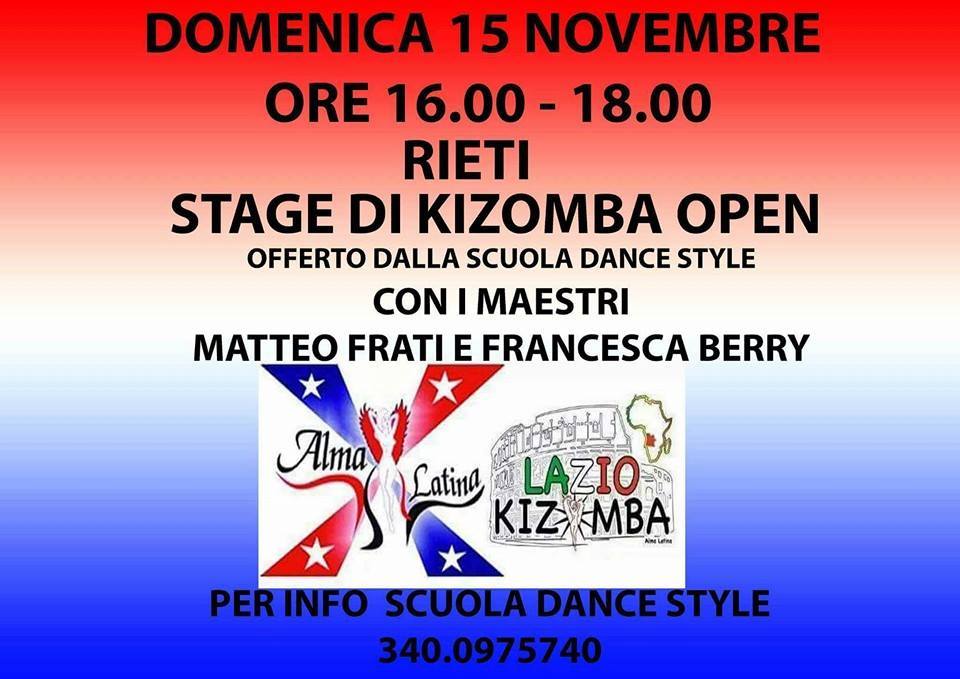 STAGE DI KIZOMBA E CENA