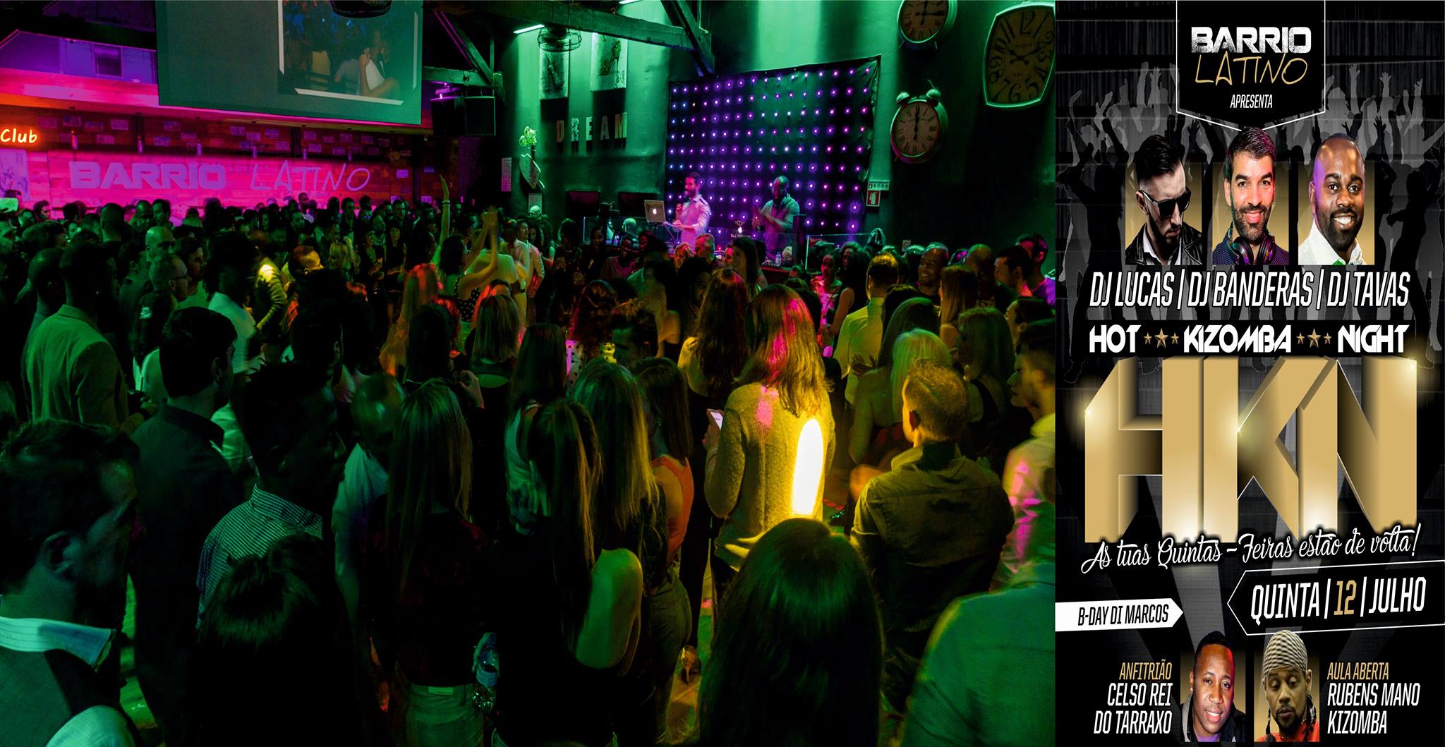HOT Kizomba NIGHT o Regresso - Quinta 12 Julho no Barrio Latino