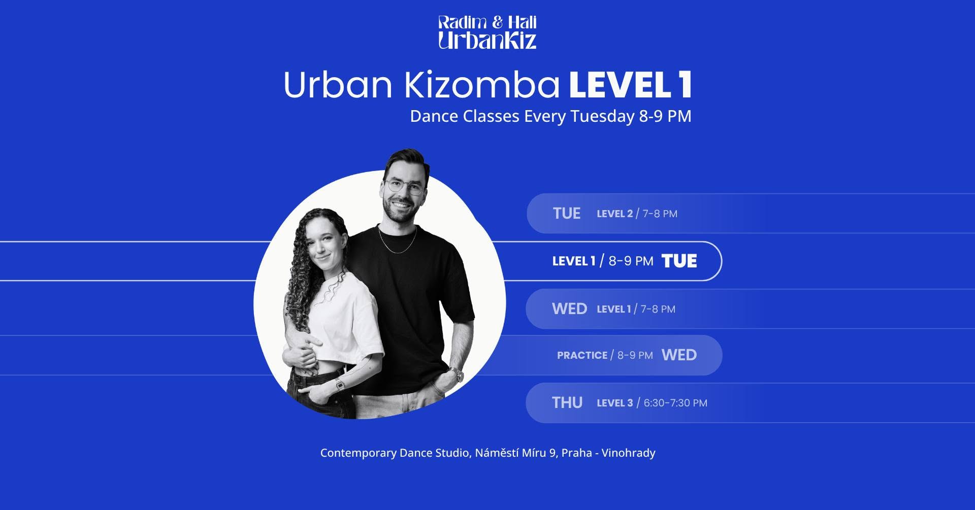 Urban Kizomba Dance Classes Level 1 Tuesday