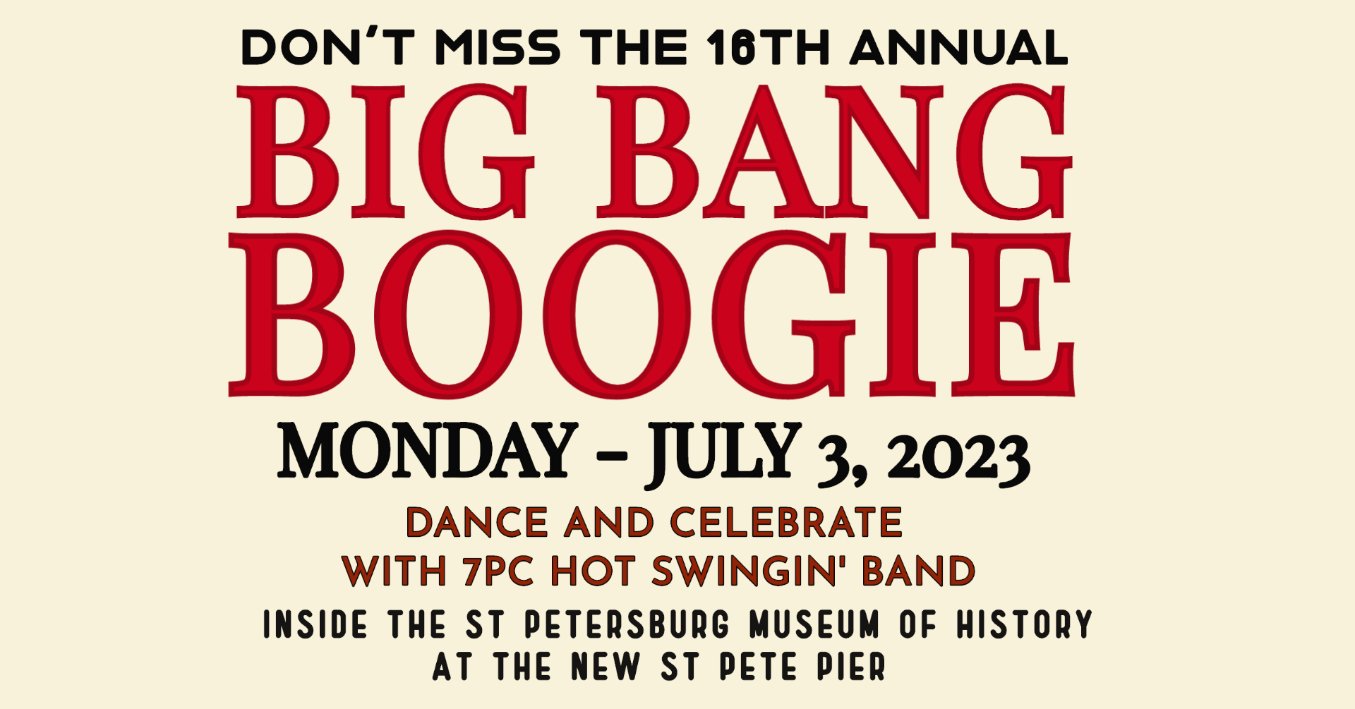 Big Bang Boogie 16th Annual Live Music Dance Event