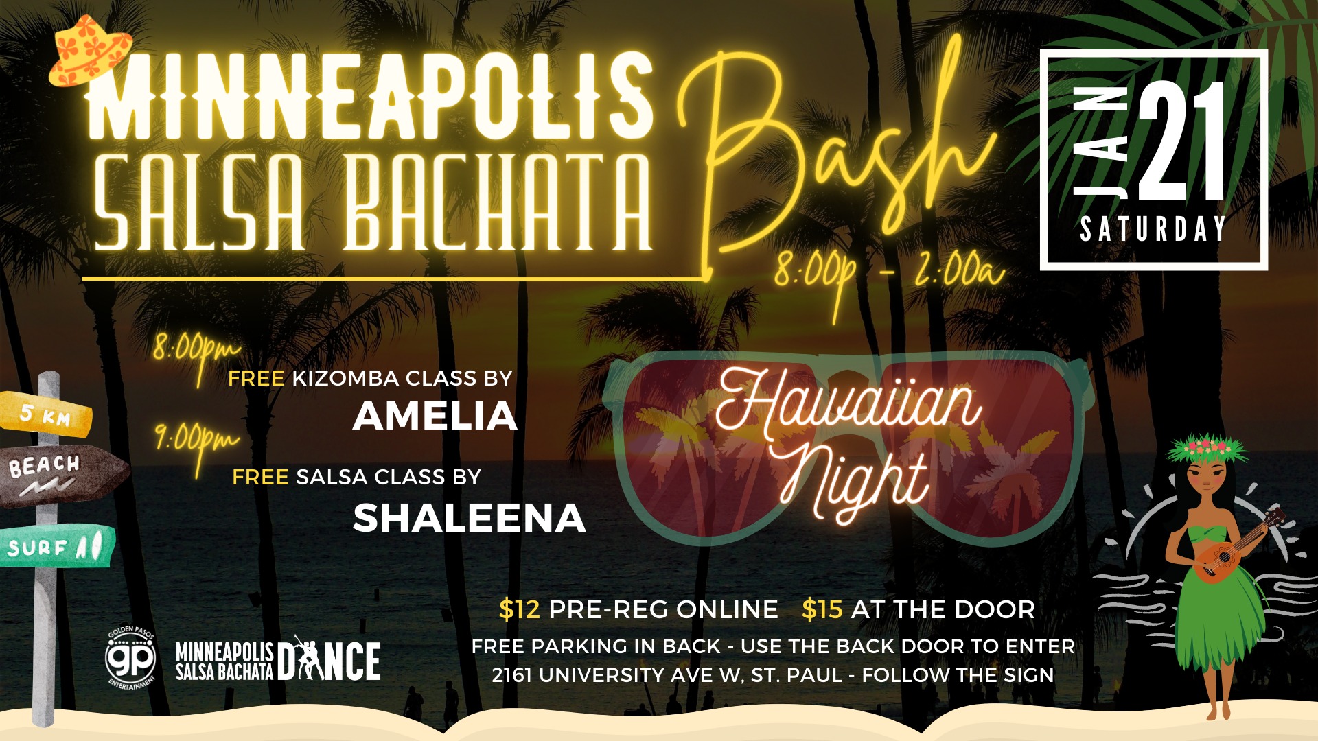 MINNEAPOLIS SALSA BACHATA BASH HAWAIIAN NIGHT