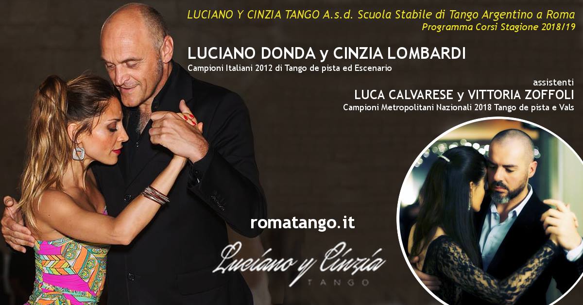 Luciano y Cinzia Tango - programma corsi 2018 19