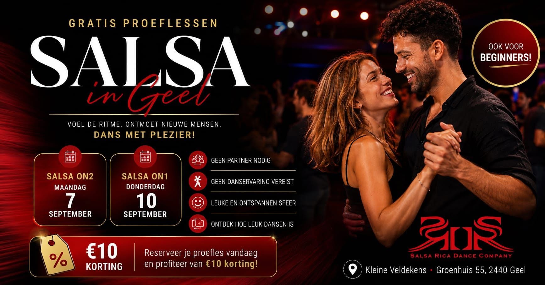 Gratis Salsa Proeflessen in Geel