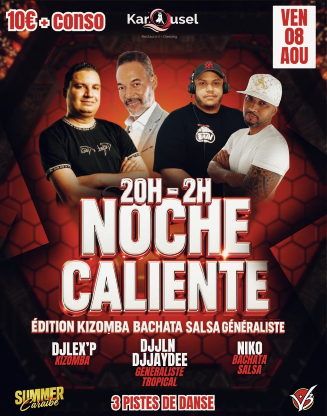 ✨️ LA SOIRÉE KIZOMBA ✨️BACHATA SALSA✨️ GÉNÉRALISTE✨️3 PISTE DE DANSES ✨️ LA NOCHE CALIENTE 20H 2H ✨️