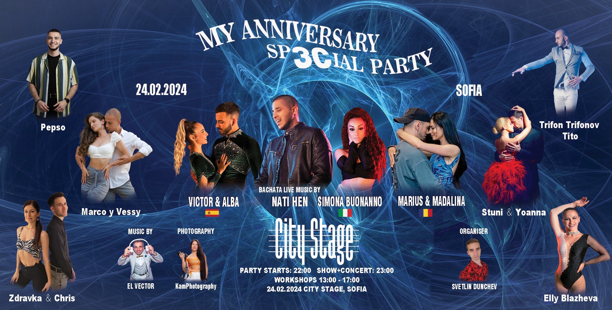 My Anniversary Special Party With Guests Nati Hen, Victor y Alba, Simona Buonanno, Marius & Madalina