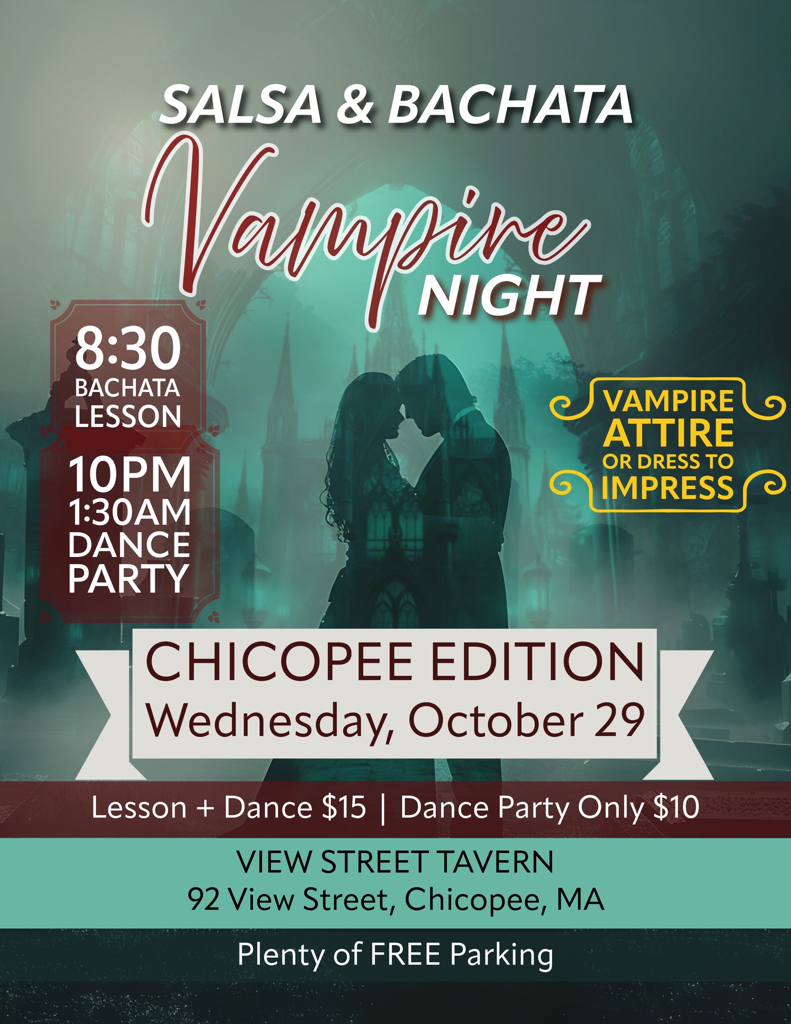 π¦ Salsa & Bachata Vampire Night at The View Street Tavern π¦