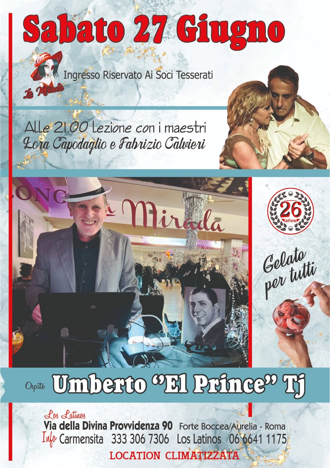La tradicional del sábado con la música El Prince🎧Lezione con i maestri Lora&Fabrizio Calvieri