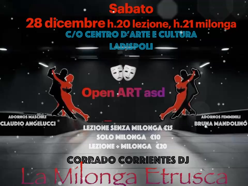 La Milonga Etrusca delle Feste al Centro d’Arte e Cultura