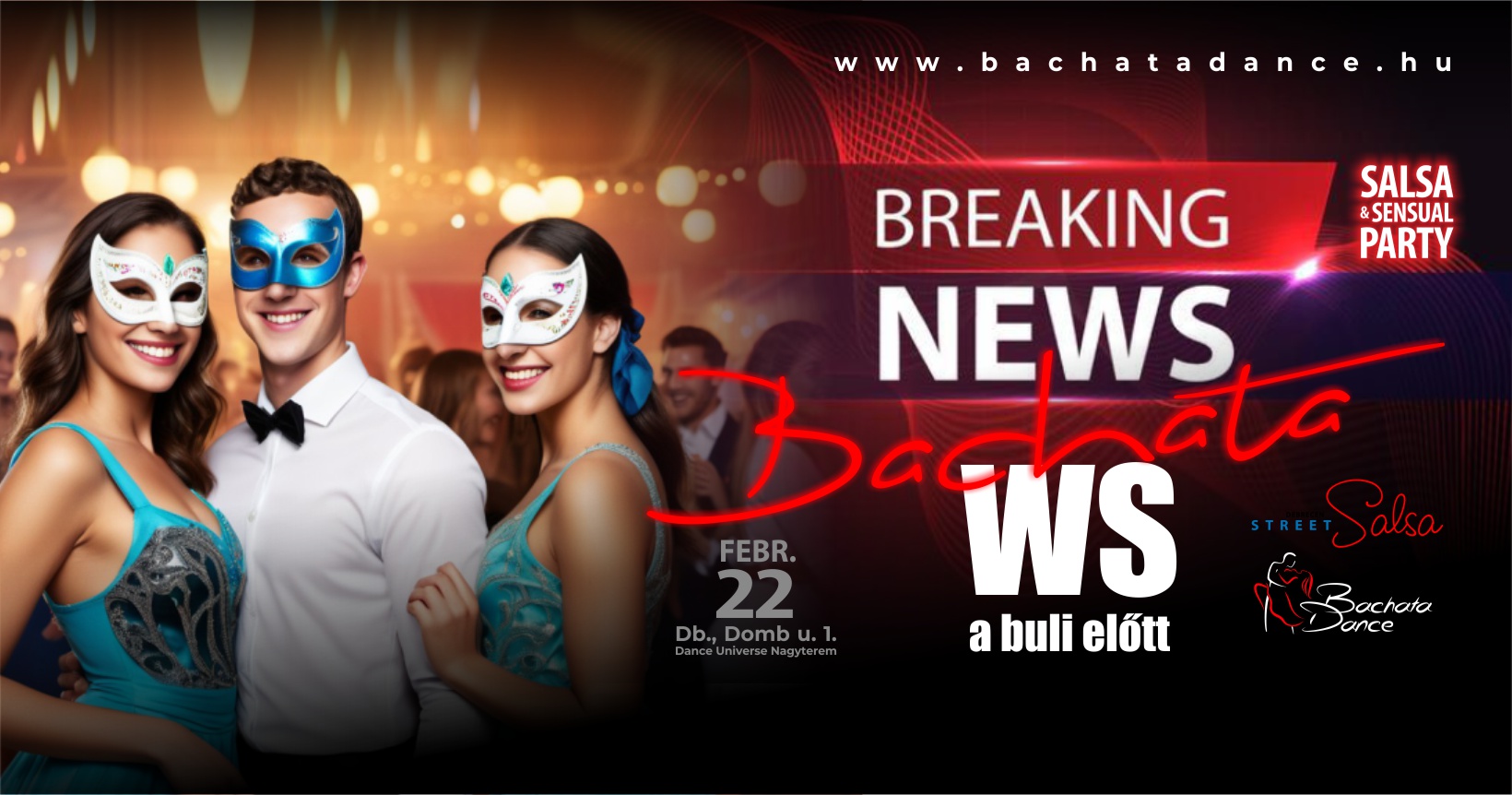 Salsa és Sensual Party ÁLARCBAN Karibi stílusban