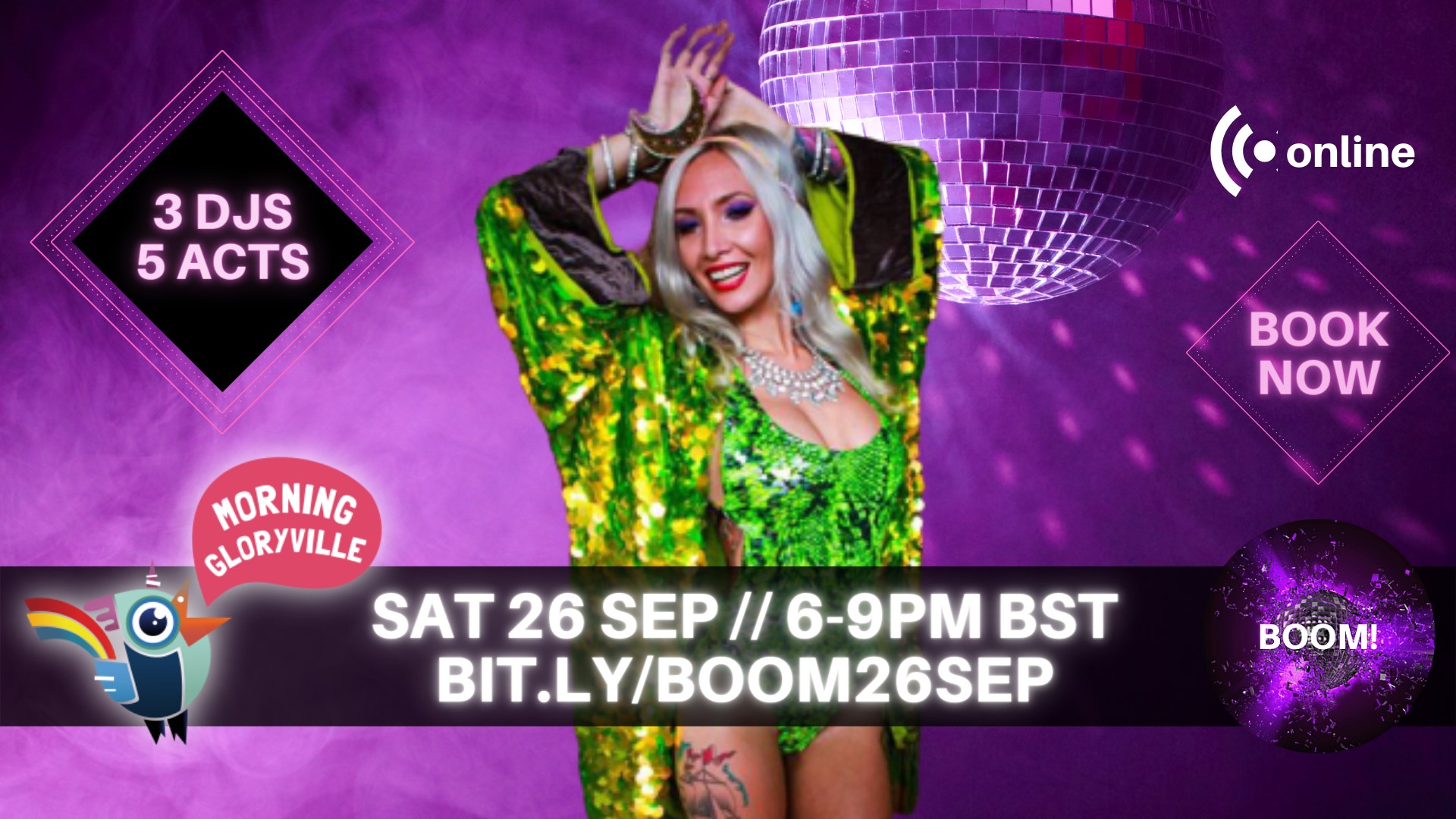 BOOM! x Morning Gloryville Online Dance Party September Special