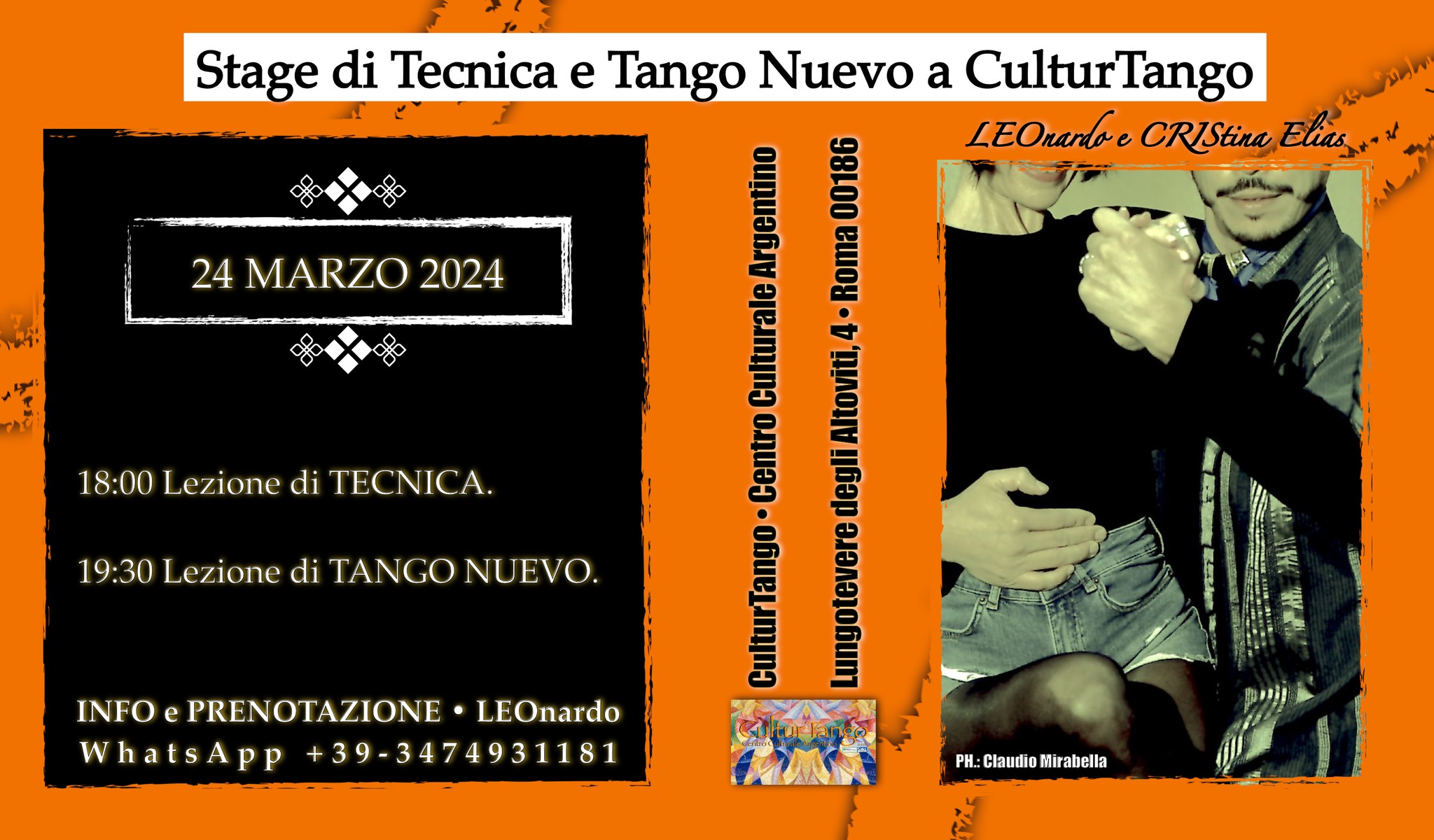 Stage di Tecnica e Tango Nuevo a CulturTango