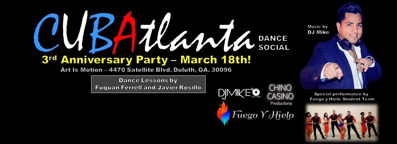 CUBAtlanta Dance Social: 3rd Anniversary March 18th!