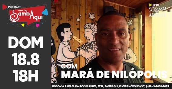 18.08 18h Roda de Samba Aberta com Mará de Nilópolis