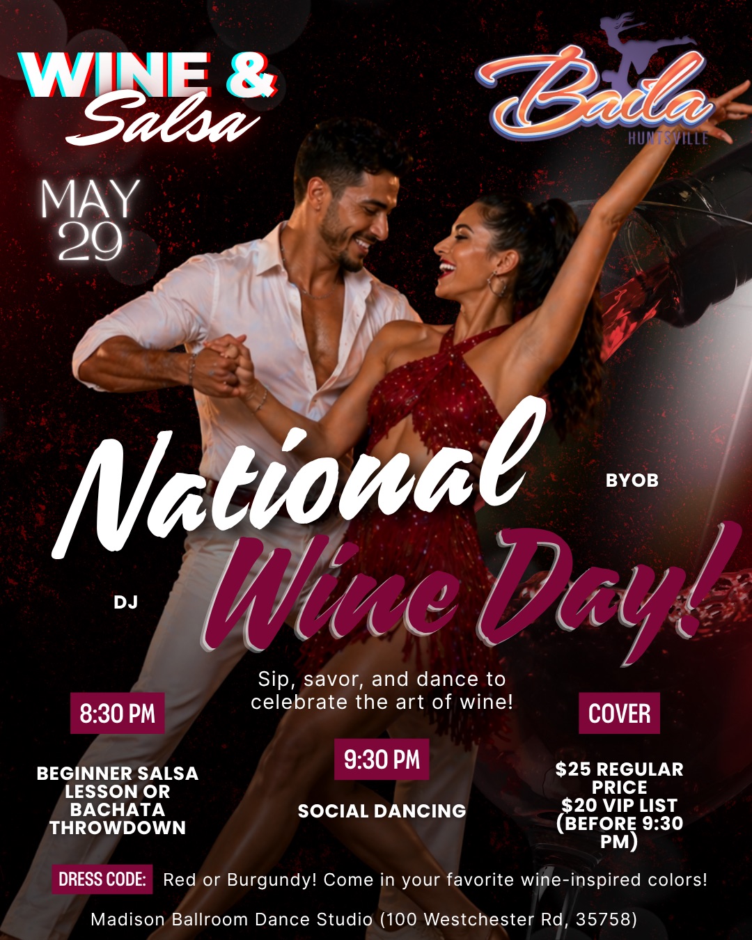 Wine & Salsa Fridays! National Wine Day Edition! π₯π·