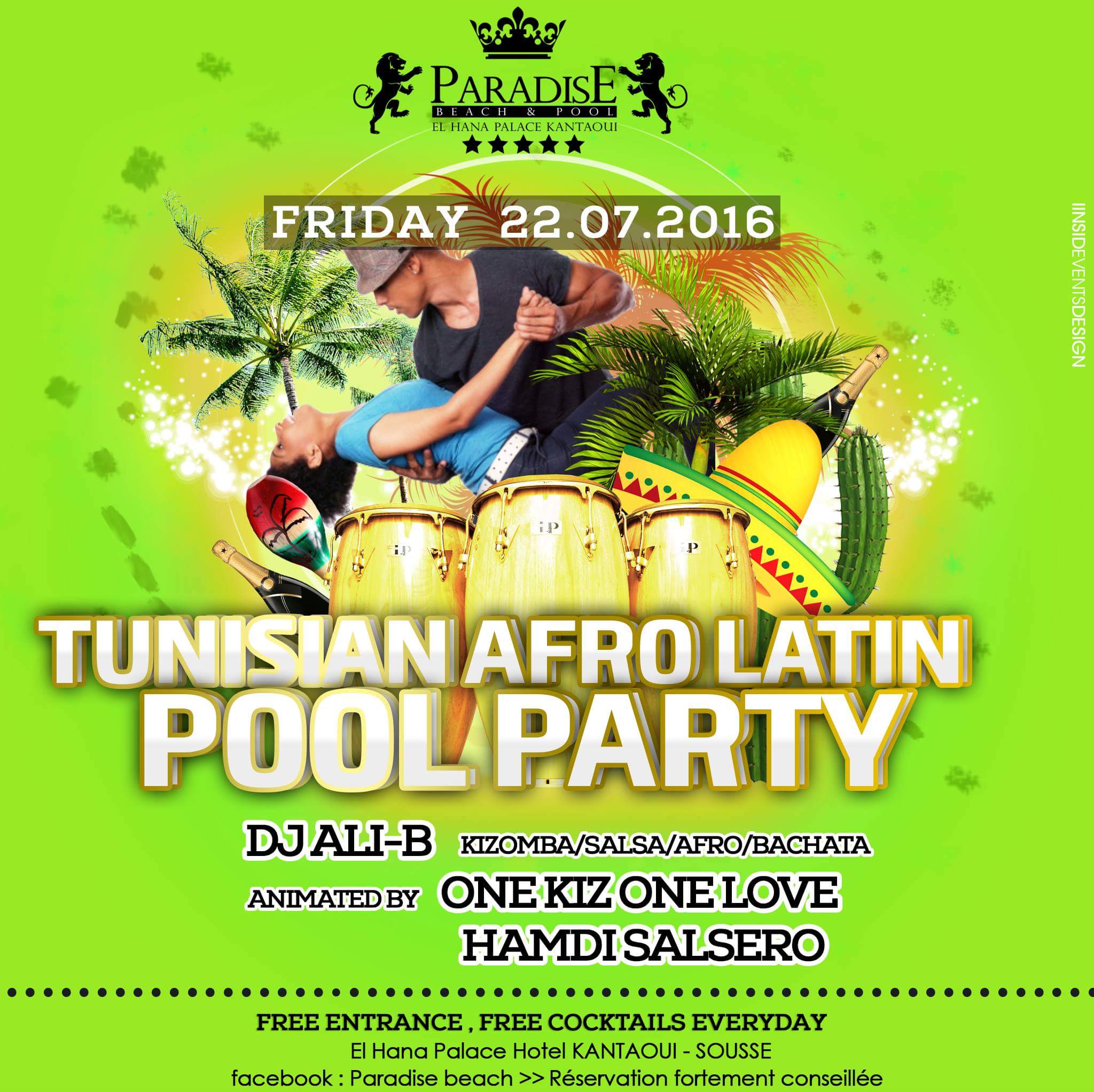 Tunisian Afro Latin Pool party
