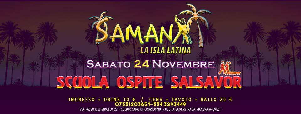 ★Samanà Latino★ Sabato 24 Novembre 2018