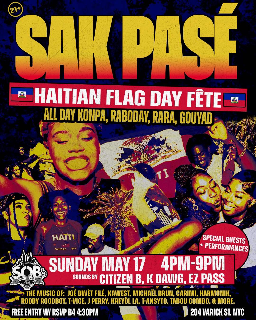 Sak Pase: Haitian Flag Day Fête All-Day Konpa, Gouyad, Rara, Raboday