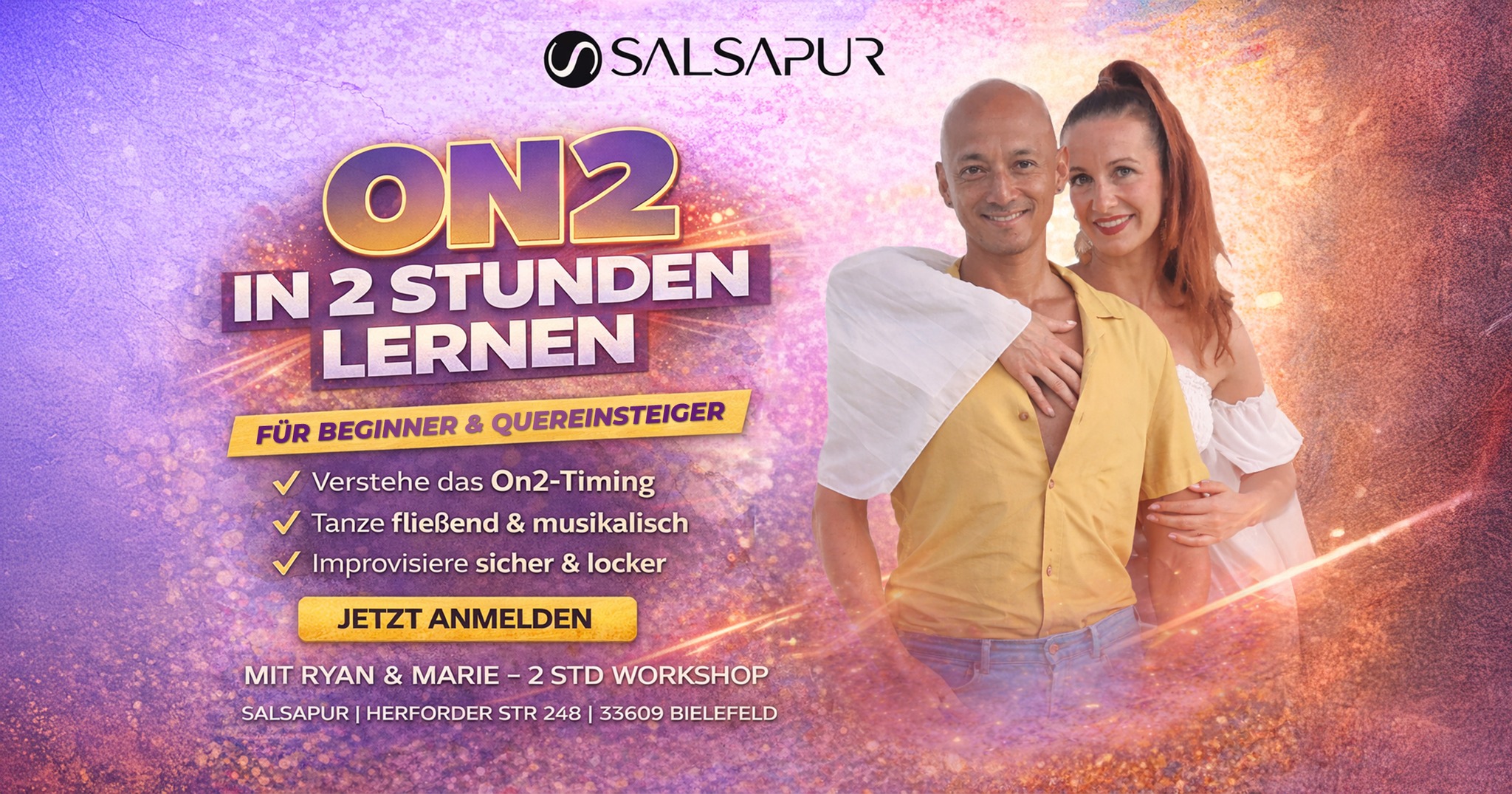 ✨Salsa On2 Workshop So 02.08.2026 Bielefeld ✨