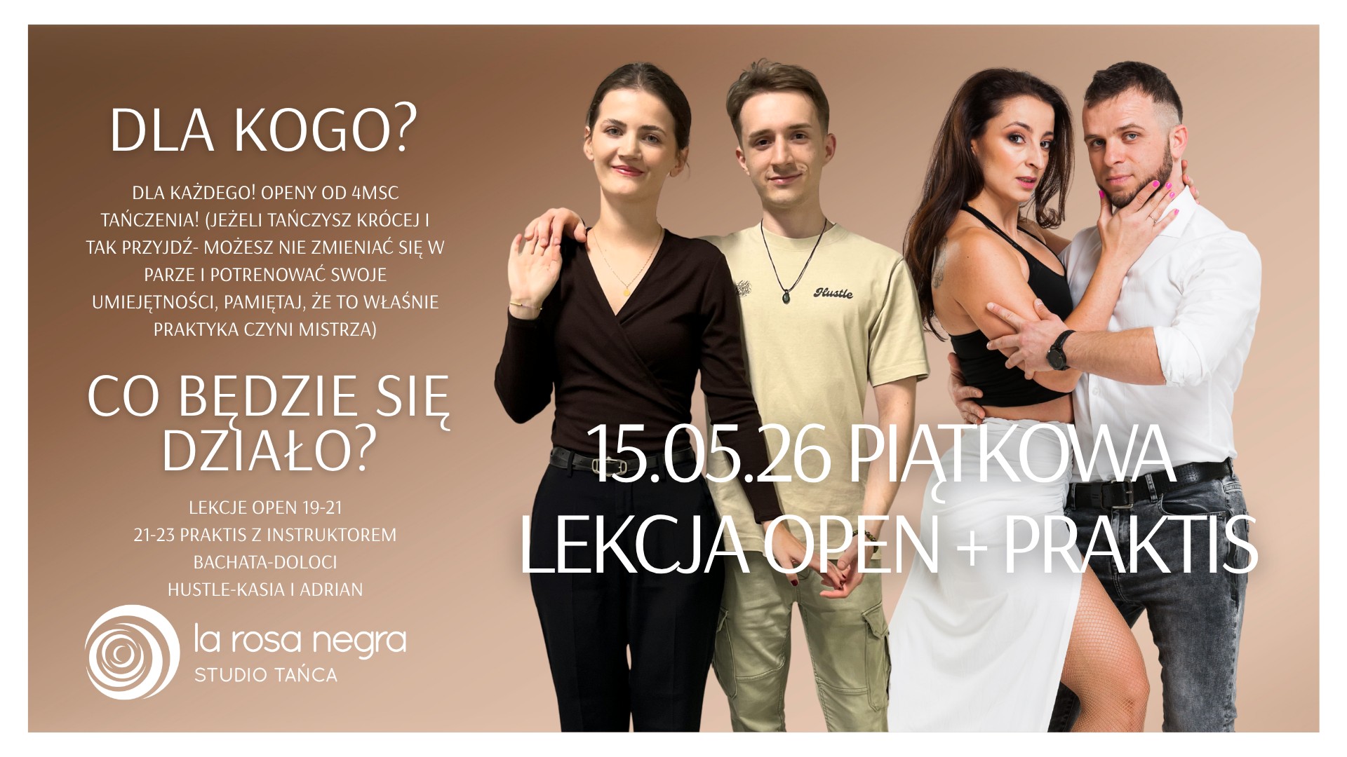 LEKCJE OPEN + PRAKTIS w La Rosa Negra!