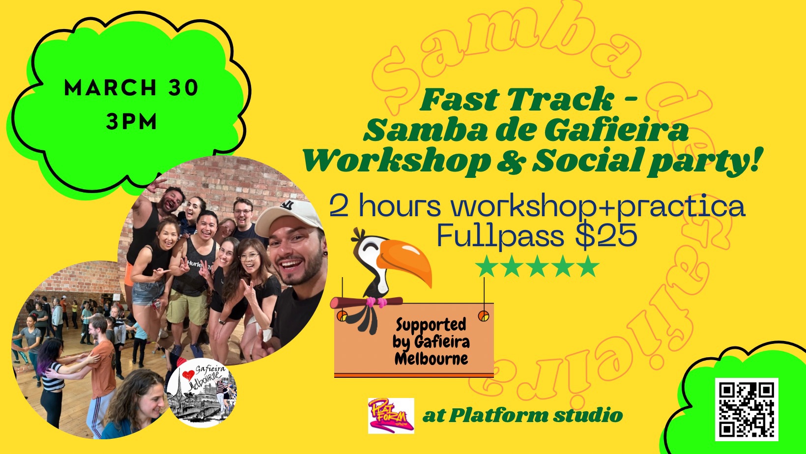 Fast Track-Samba de Gafiira workshop & party!