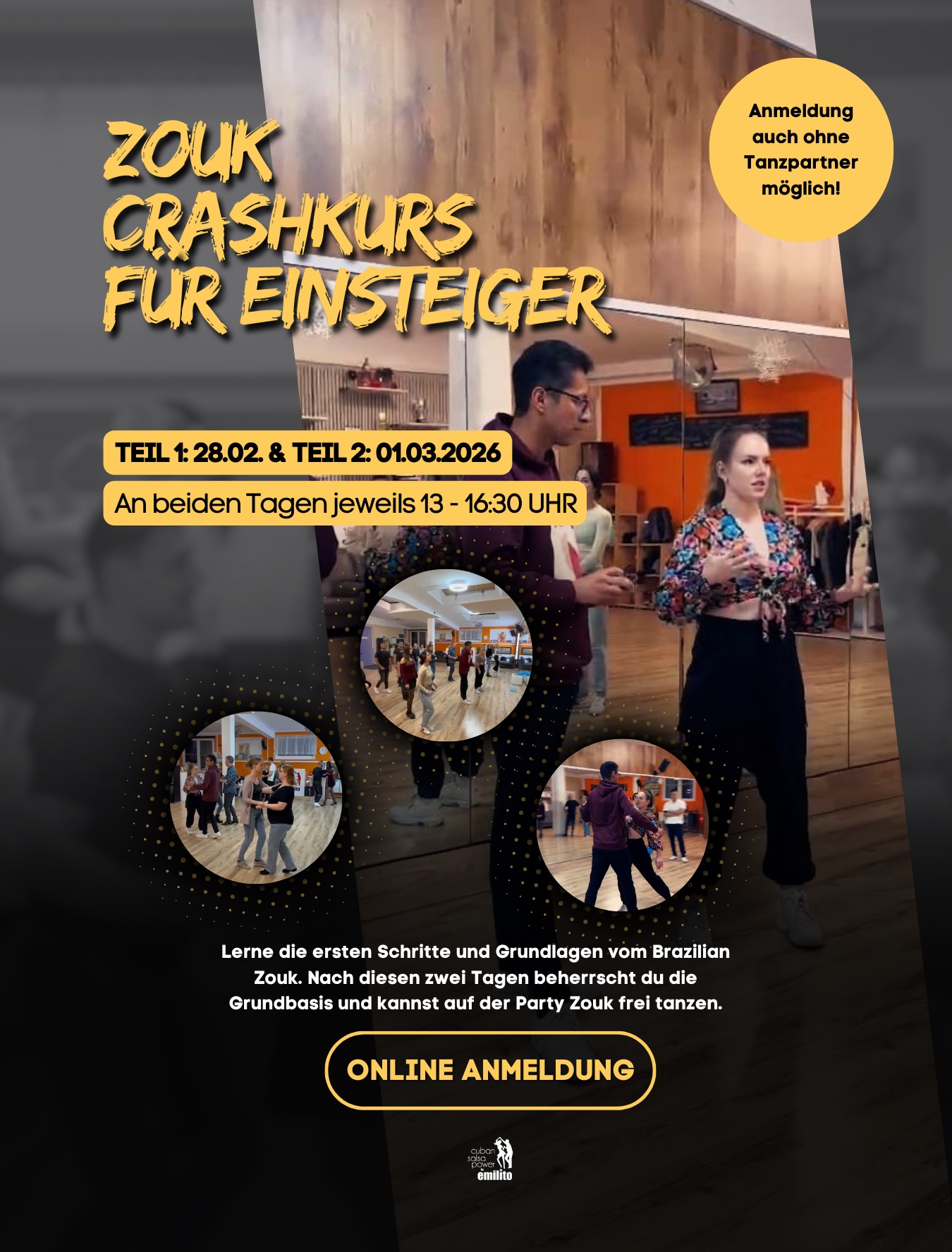 Zouk Crashkurs für Einsteiger 2 Tage mit Michelle und Dennys