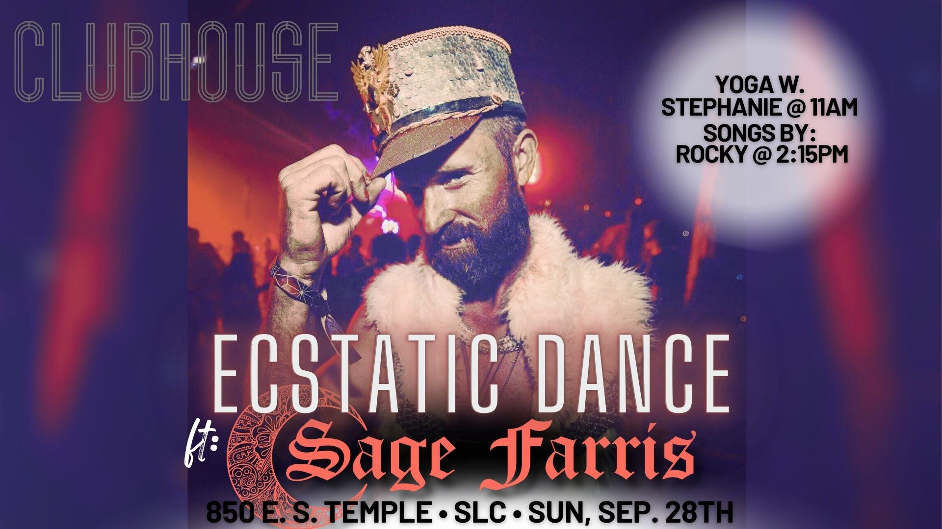 Ecstatic Dance ft. DJ SAGE FARRIS + YOGA + CLOSING SONGS