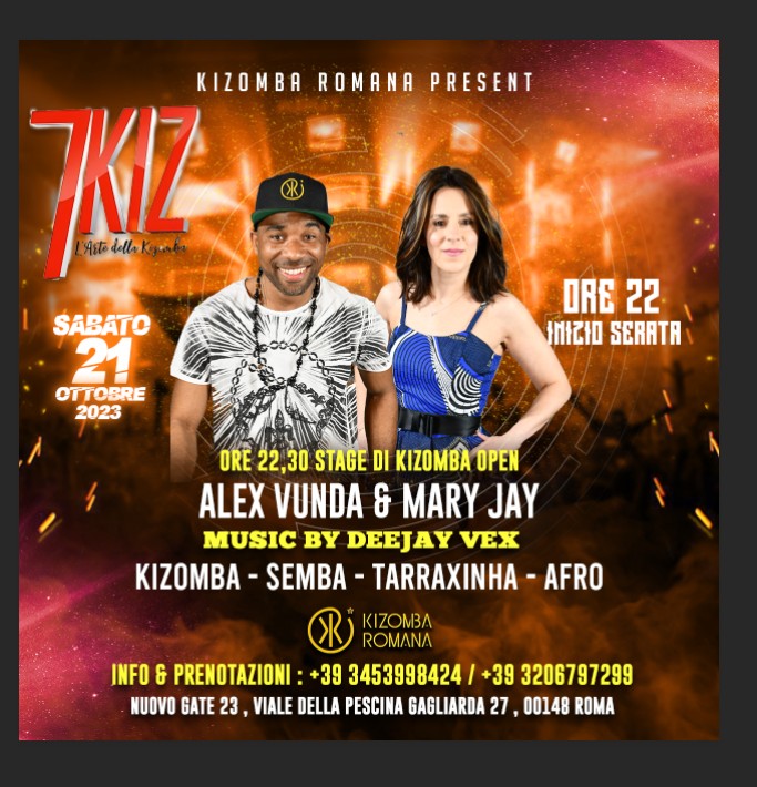 #7kiz - L'Arte Della Kizomba - Sab 21 Ottobre