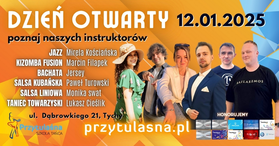 DARMOWY DZIEŃ OTWARTY w Przytulaśnej - Salsa Bachata Kizomba Jazz Taniec Towarzyski
