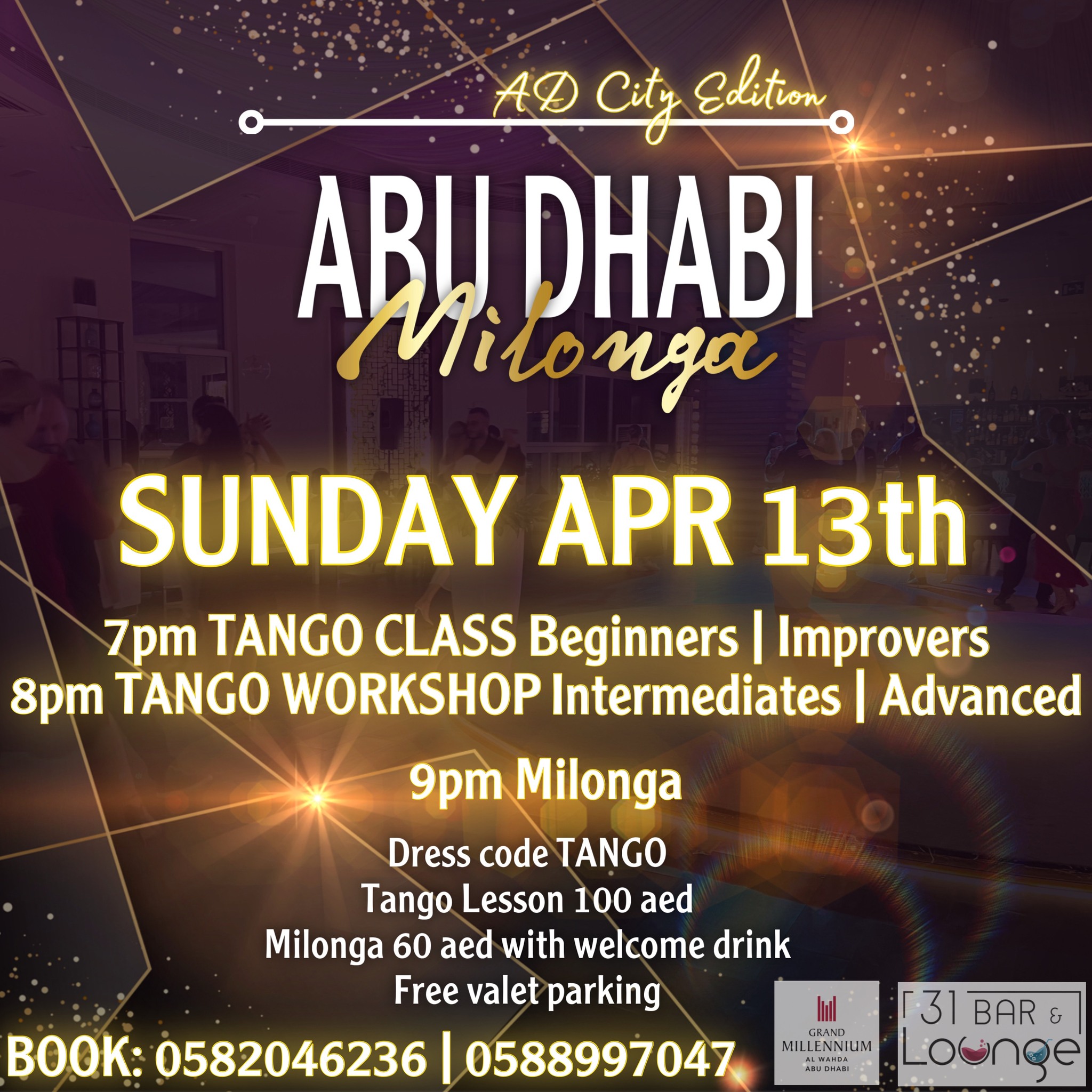Abu Dhabi Milonga SUNDAY Apr 13th FIRST Milonga after Ramadan ✨🥹♥️